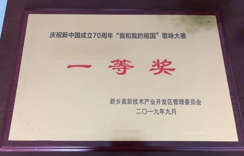 “我和我的祖国”歌咏大赛一等奖