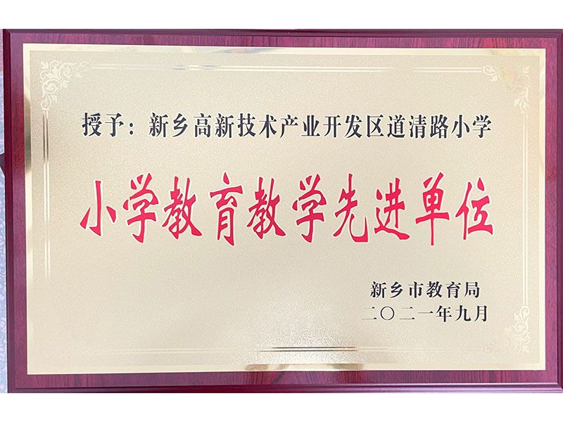 小学教育教学先进单位
